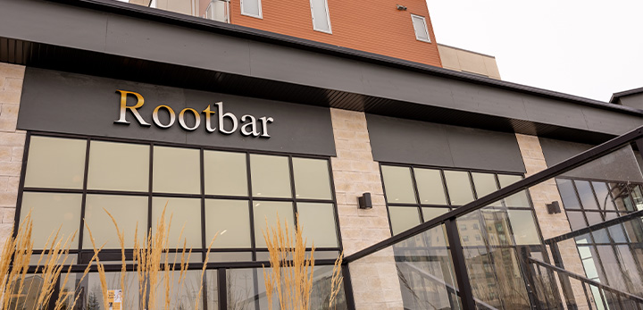 Exterior shot of Rootbar at Fish Creek Exchange